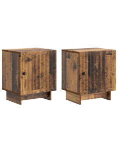 Armadio da Notte 2 pcs Legno antico 43 x 34,5 x 50 cm