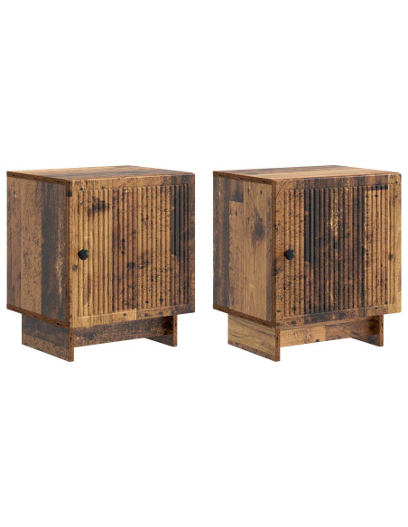 Armadio da Notte 2 pcs Legno antico 43 x 34,5 x 50 cm
