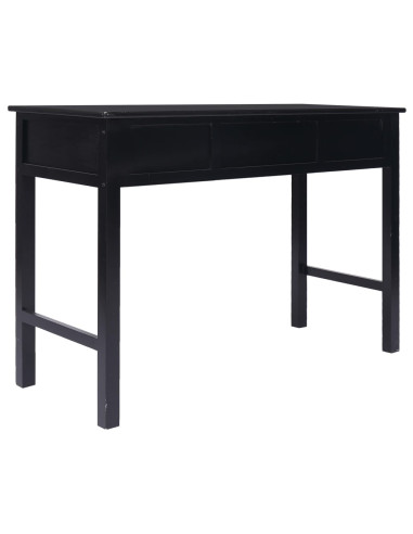 Scrivania Nera 110x45x76 cm in Legno