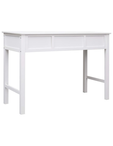 Scrivania Bianca 110x45x76 cm in Legno
