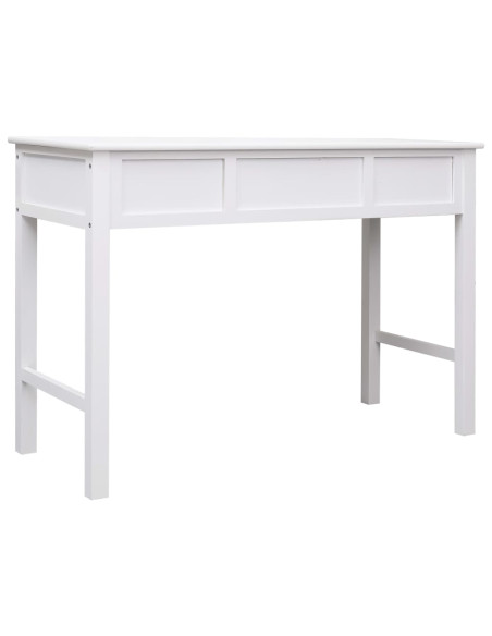 Scrivania Bianca 110x45x76 cm in Legno