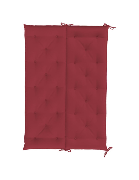 Cuscini per Panca 2 pz Rosso Vino 150x50x7 cm in Tessuto Oxford