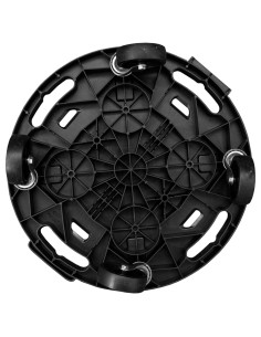 Carrelli per Piante con Ruote 5 pz Diametro 40 cm Neri 275 kg