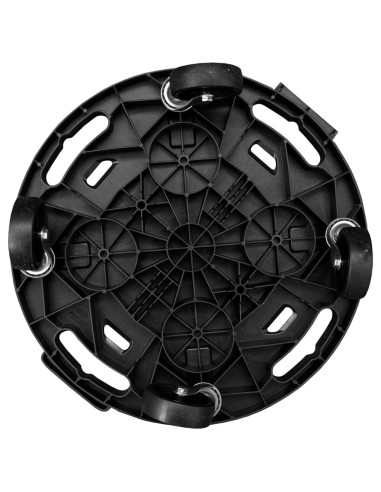 Carrelli per Piante con Ruote 3 pz Diametro 40 cm Neri 275 kg