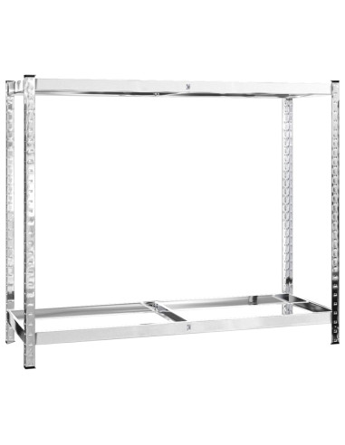 Portapneumatici a 2 Livelli 2pz Argento 110x40x110cm in Acciaio