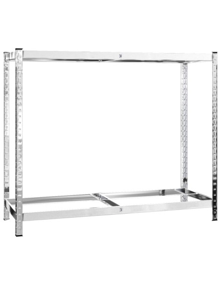 Portapneumatici a 2 Livelli 2pz Argento 110x40x110cm in Acciaio