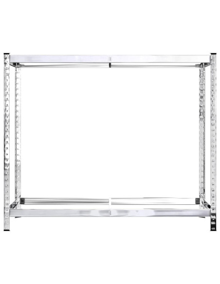 Portapneumatici a 2 Livelli 2pz Argento 110x40x110cm in Acciaio