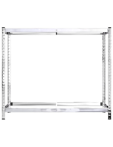 Portapneumatici a 2 Livelli 4pz Argento 110x40x110cm in Acciaio