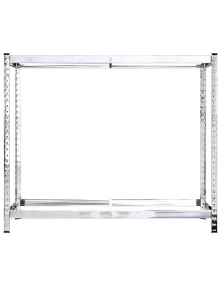 Portapneumatici a 2 Livelli 4pz Argento 110x40x110cm in Acciaio