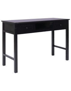 Scrivania Nera 110x45x76 cm in Legno 2