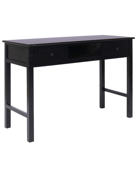 Scrivania Nera 110x45x76 cm in Legno