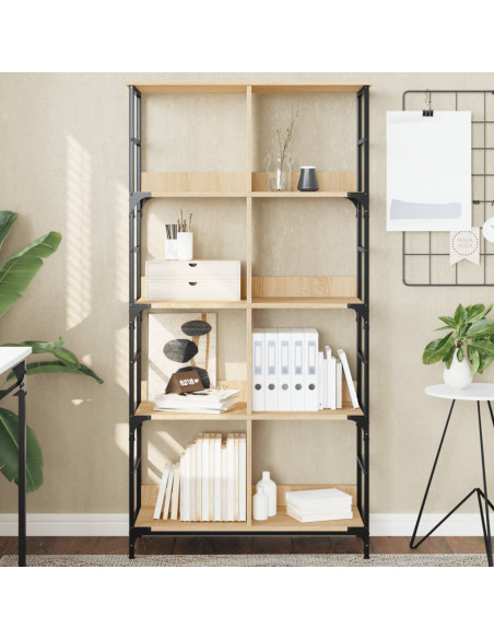 Libreria Rovere Sonoma 78,5x33x153 cm in Legno Multistrato