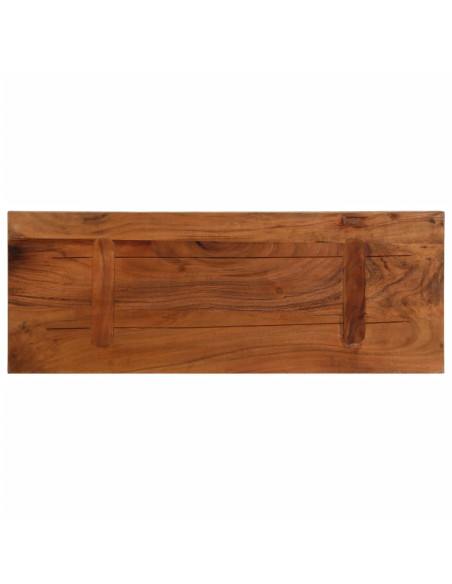 Piano Tavolo 90x40x3,8 cm Rettangolare in Massello di Recupero