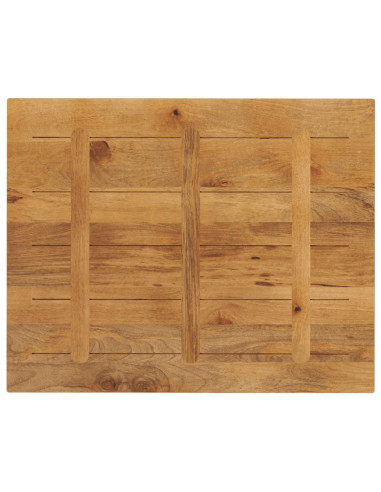Piano per Tavolo 90x80x2,5 cm Rettangolare Legno Massello Mango