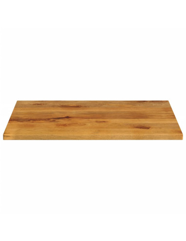 Piano per Tavolo 100x80x2,5cm Rettangolare Legno Massello Mango