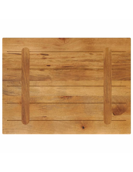Piano per Tavolo 90x60x3,8 cm Rettangolare Legno Massello Mango