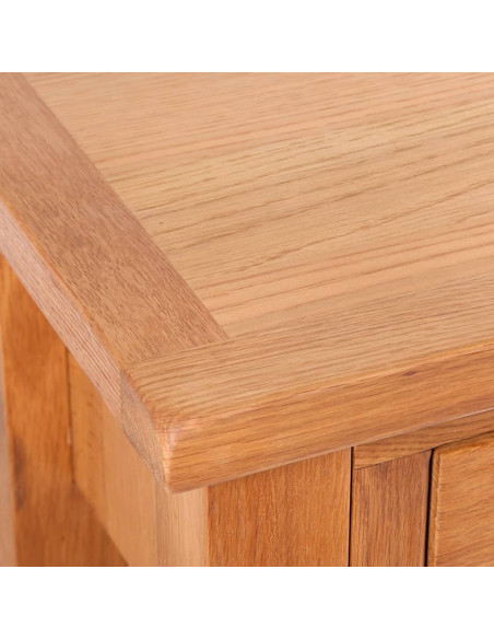 Tavolo Consolle con 2 Cassetti 83x30x73cm in Massello di Rovere