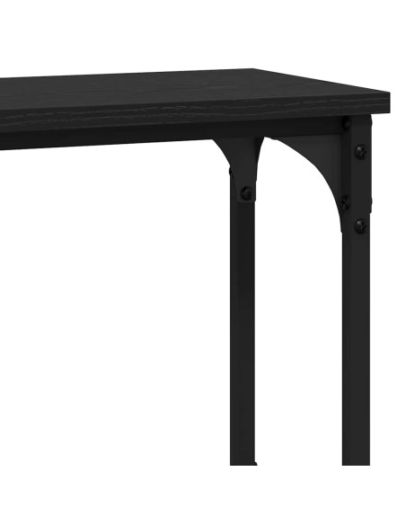 Tavolo consolle con lo scaffale Rovere nero 100 x 22,5 x 75 cm