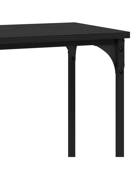 Tavolo consolle con lo scaffale Rovere nero 101 x 30.5 x 75 cm