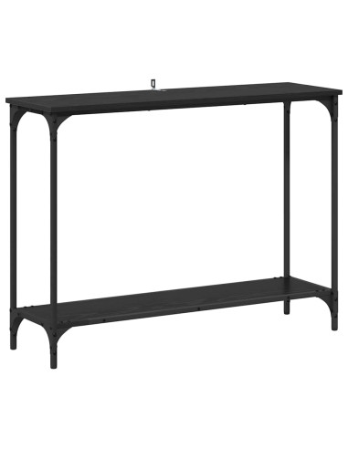 Tavolo consolle con lo scaffale Rovere nero 101 x 30.5 x 75 cm