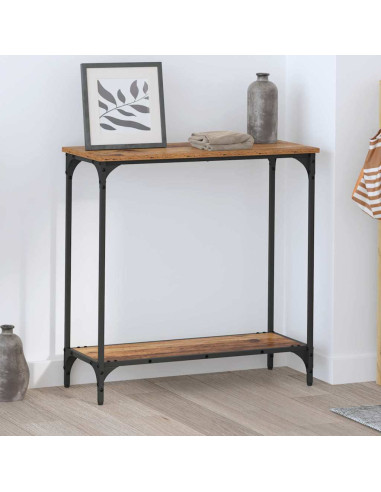 Tavolo consolle con lo scaffale Legno vecchio 75 x 30.5 x 75 cm