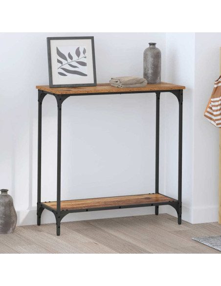 Tavolo consolle con lo scaffale Legno vecchio 75 x 30.5 x 75 cm