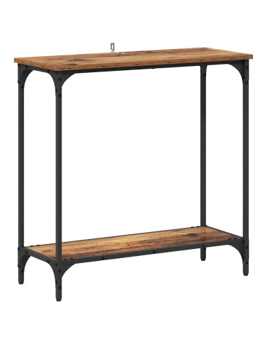 Tavolo consolle con lo scaffale Legno vecchio 75 x 30.5 x 75 cm