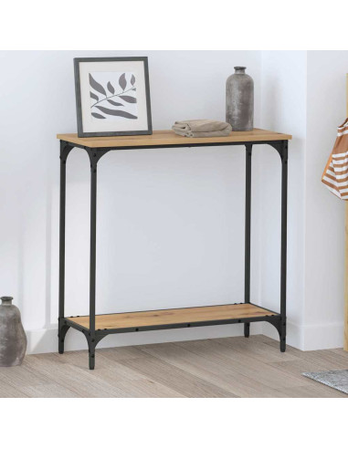 Tavolo consolle rovere artigianale 75 x 30.5 x 75 cm