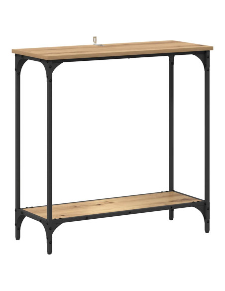 Tavolo consolle rovere artigianale 75 x 30.5 x 75 cm