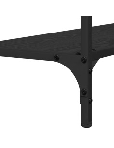 Tavolo consolle Rovere nero 75 x 30.5 x 75 cm Legno multistrato 2