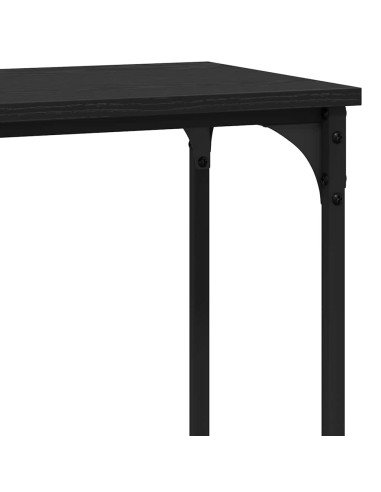 Tavolo consolle Rovere nero 75 x 30.5 x 75 cm Legno multistrato