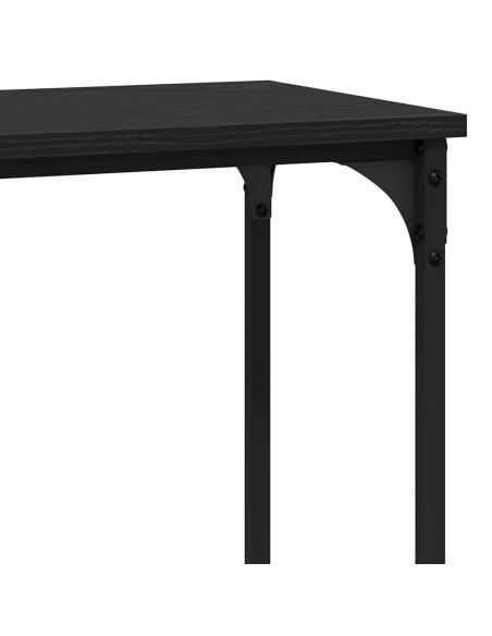 Tavolo consolle Rovere nero 75 x 30.5 x 75 cm Legno multistrato