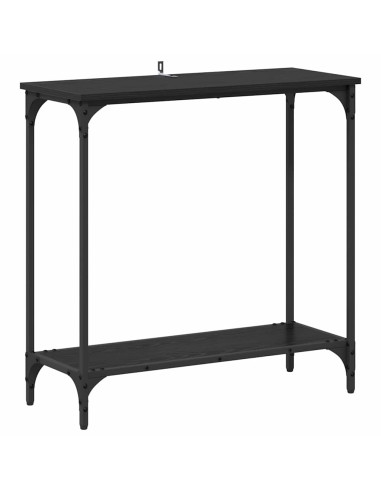 Tavolo consolle Rovere nero 75 x 30.5 x 75 cm Legno multistrato