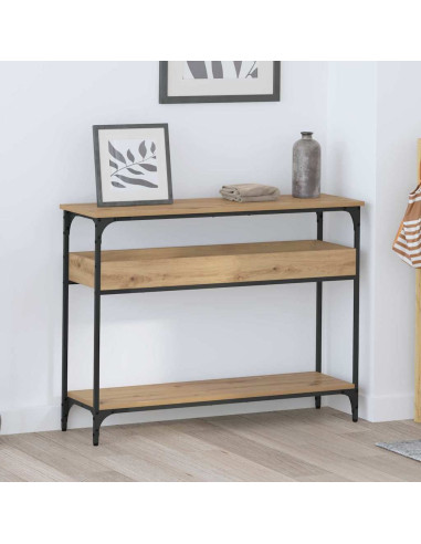 Tavolo consolle rovere artigianale 100 x 29 x 75 cm