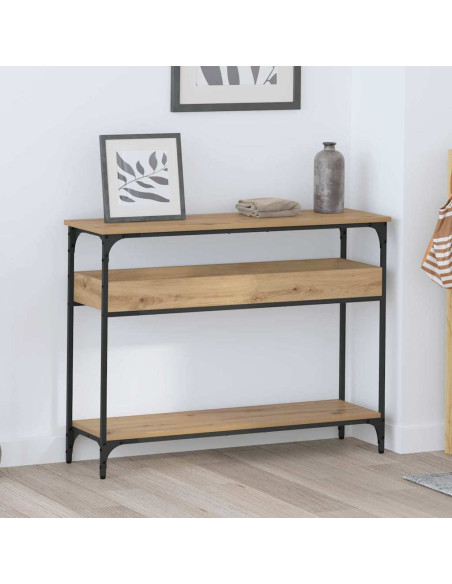 Tavolo consolle rovere artigianale 100 x 29 x 75 cm