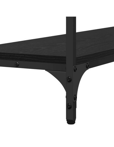 Tavolo consolle Rovere nero 100 x 29 x 75 cm Legno multistrato