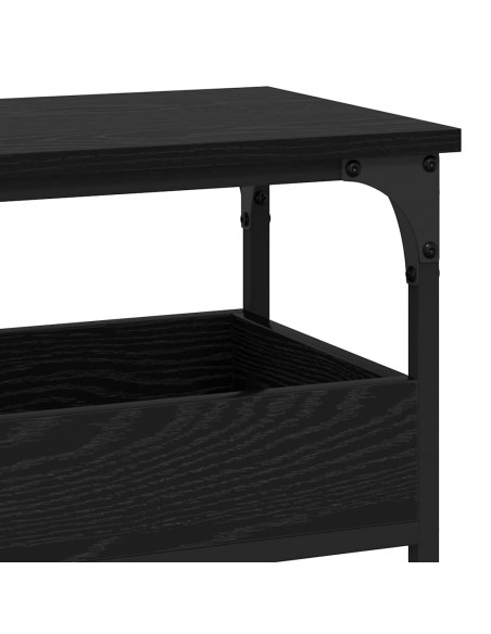 Tavolo consolle Rovere nero 100 x 29 x 75 cm Legno multistrato