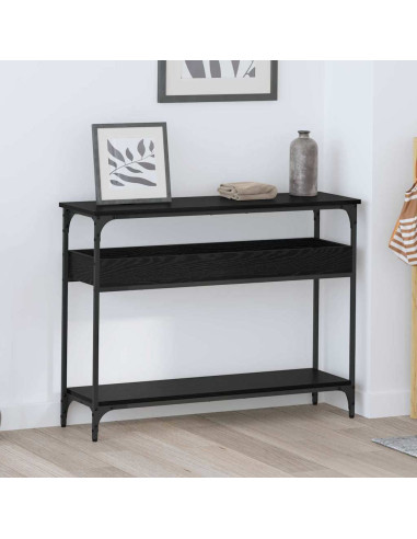 Tavolo consolle Rovere nero 100 x 29 x 75 cm Legno multistrato