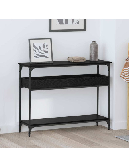 Tavolo consolle Rovere nero 100 x 29 x 75 cm Legno multistrato