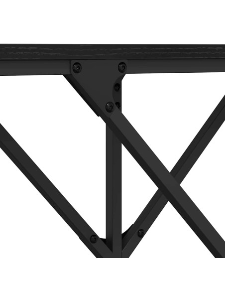 Tavolo consolle Rovere Nero 140 x 29 x 75 cm Legno multistrato