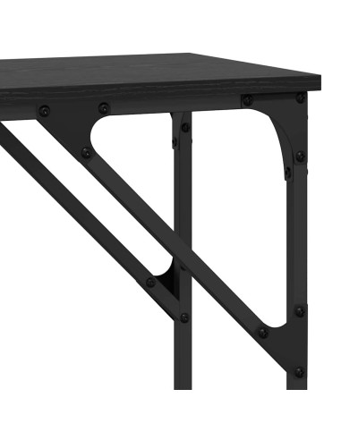 Tavolo consolle Rovere Nero 140 x 29 x 75 cm Legno multistrato