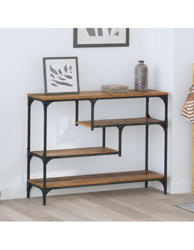 Tavolo consolle con lo scaffale Legno vecchio 100 x 30 x 75 cm