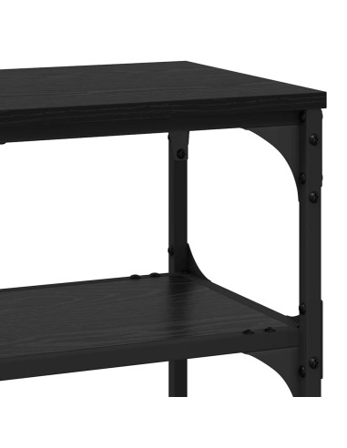 Tavolo consolle Rovere Nero 100 x 30 x 75 cm Legno multistrato