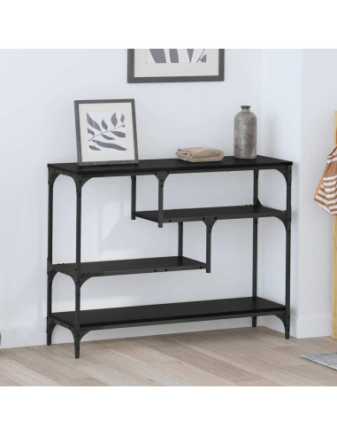 Tavolo consolle Rovere Nero 100 x 30 x 75 cm Legno multistrato