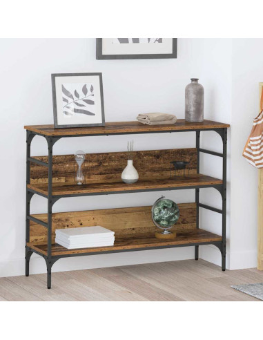 Tavolo consolle con lo scaffale Legno vecchio 100 x 32 x 75 cm