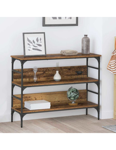 Tavolo consolle con lo scaffale Legno vecchio 100 x 32 x 75 cm