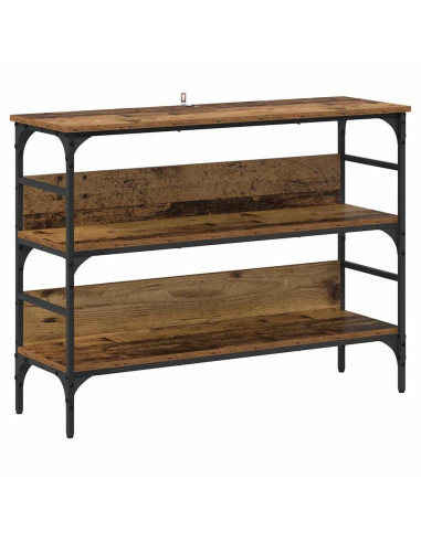 Tavolo consolle con lo scaffale Legno vecchio 100 x 32 x 75 cm