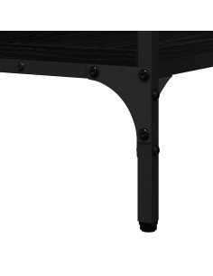 Tavolo consolle Rovere nero 100 x 32 x 75 cm Legno multistrato 2