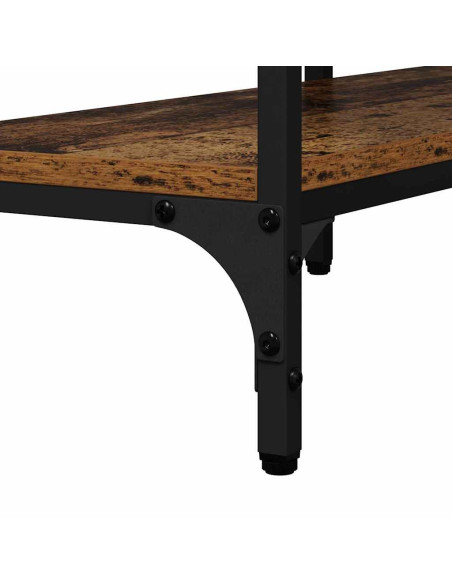 Tavolo consolle con lo scaffale Legno vecchio 160 x 29 x 80 cm