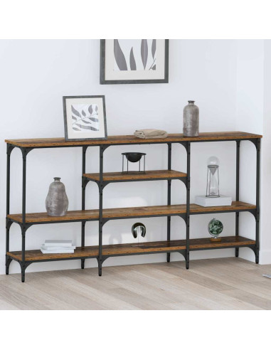 Tavolo consolle con lo scaffale Legno vecchio 160 x 29 x 80 cm